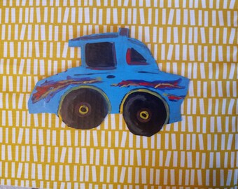 Knock Knock It's Us cardboard prop hand painted Monster Truck