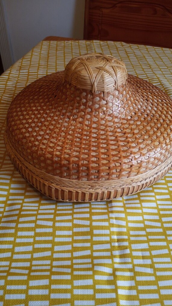 Vintage Straw 1950’s Pith Helmet Safari Hat