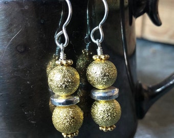 Gold bead Earrings