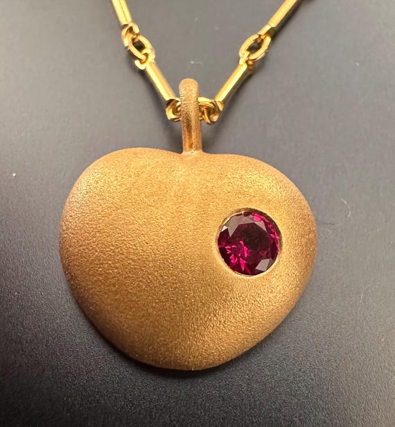 Love Actually Heart Necklace in Gold Plated - Etsy