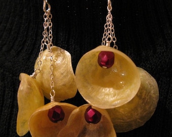 Yellow Jingle Shell Earrings