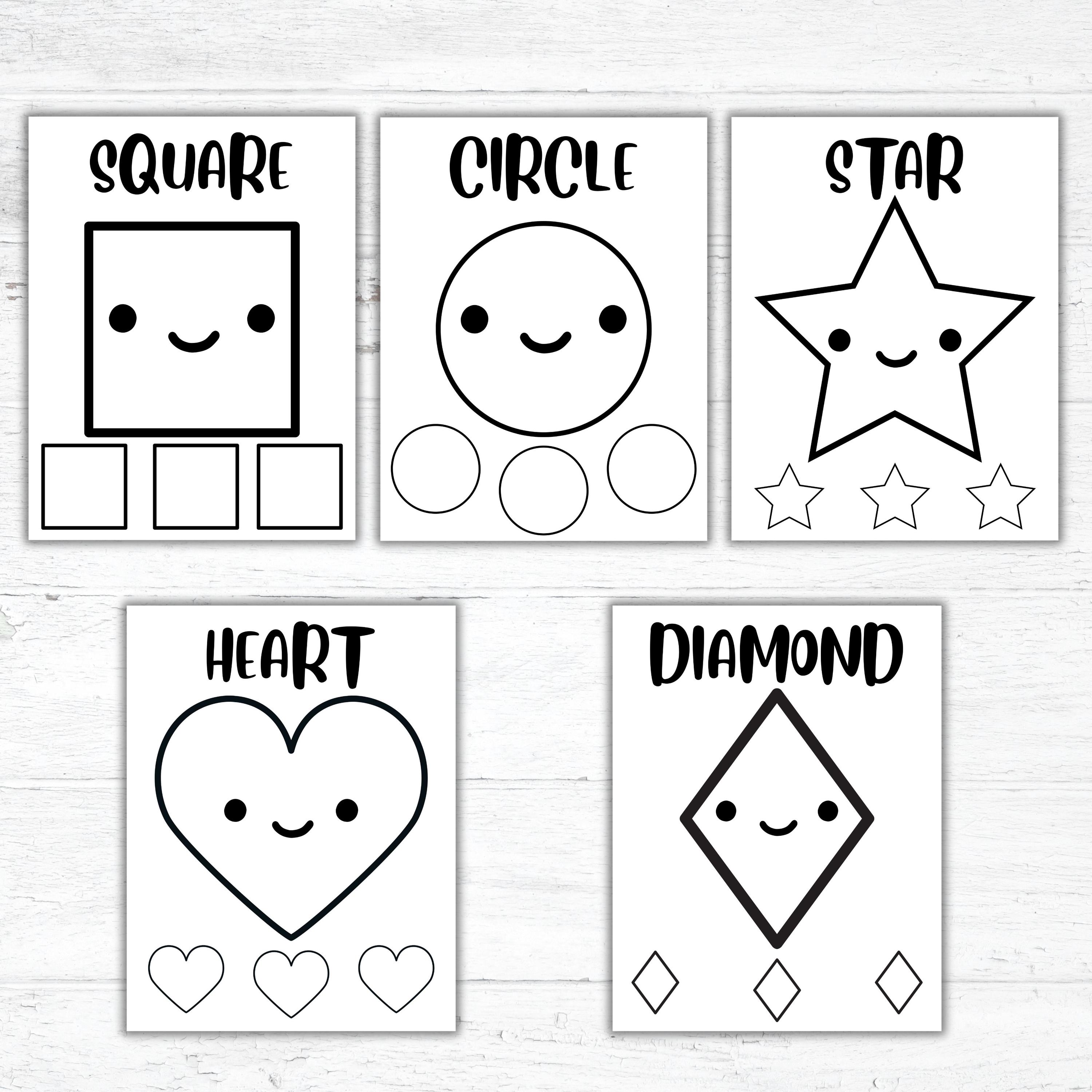 Printable Shape Recognition Worksheets, Preschool & Kindergarten Shapes