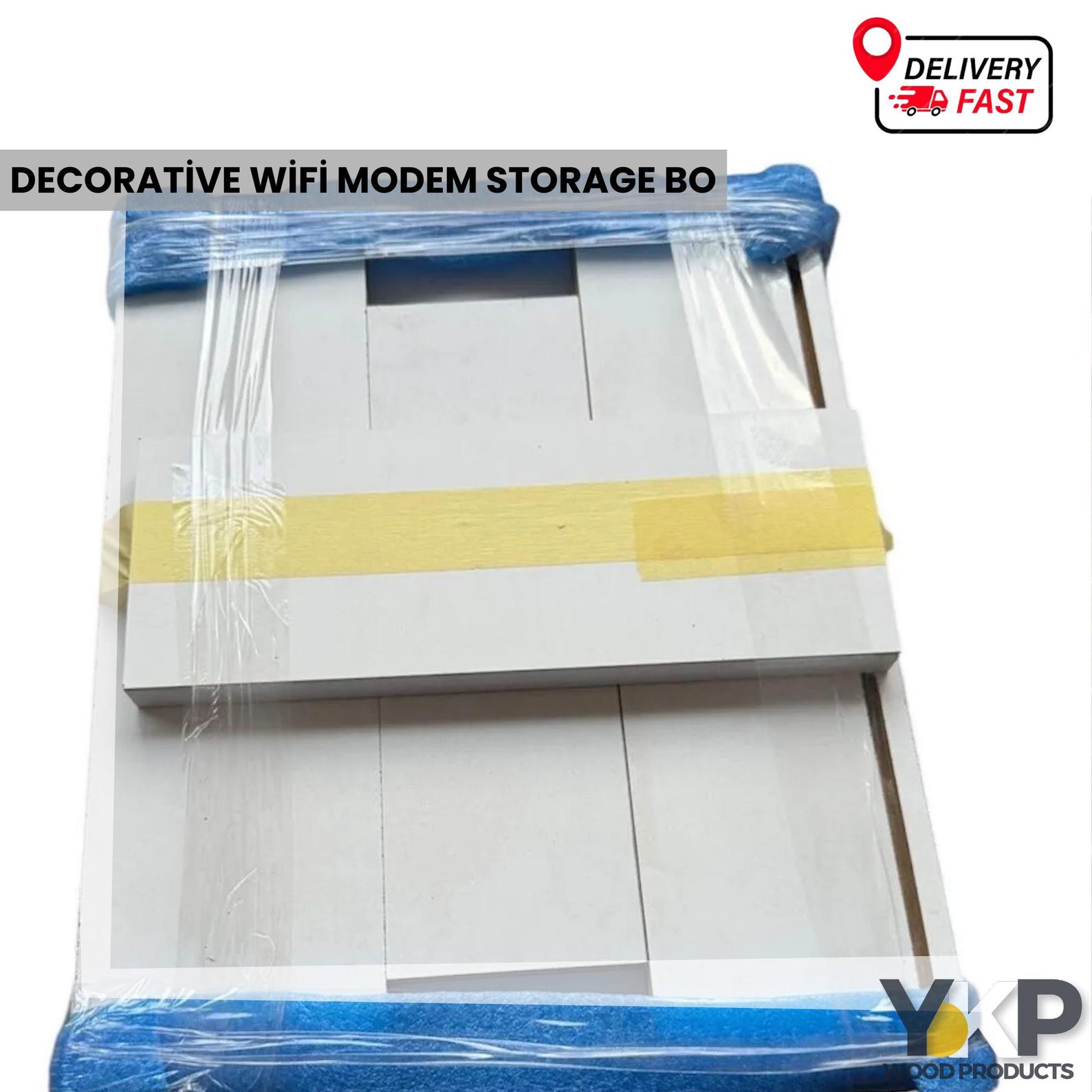 Handcrafted MDF Modem Storage Box: Wall-mounted Router Cover (15.74x13 ...