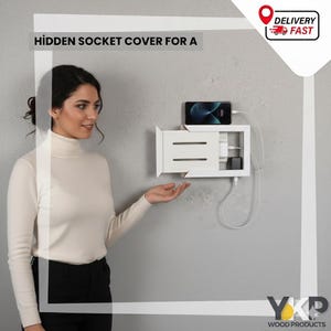 Scatola portacavi moderna in MDF: elegante copricavo e fusibile 20x15x6