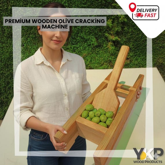Handmade Organic Pine Olive Cracking Machine 13,78x5,51x3,94