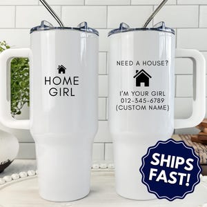 Custom Real Estate Tumbler, Personalized Gift For Real Estate Agent, Real Estate Marketing, Real Estate Travel Tumbler Cup, Company Tumblers