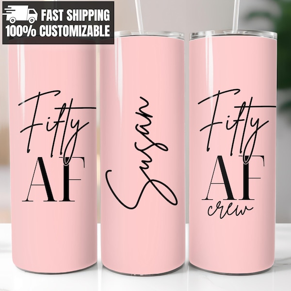 Fiesta de 50 cumpleaños, Vaso de 50 cumpleaños, Vaso personalizado para viaje de cumpleaños, Recuerdos de fiesta de cumpleaños personalizados, Vasos para viaje de amigas, Regalos para la mejor amiga