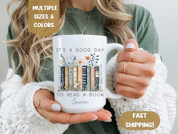 Book Mug, Bookish Mug, Book Lover Mug, Bookish Cup, Teacher Mug, Reading Mug, Coffee Mug, Personalized Mug, Cottagecore Mug, Bookworm Mug