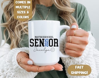 Custom Senior 2025 Mug, Class of 2025 Coffee Mug, High School Senior Coffee Mug, Personalized Graduation Gift, Graduation Mug, Class of Gift
