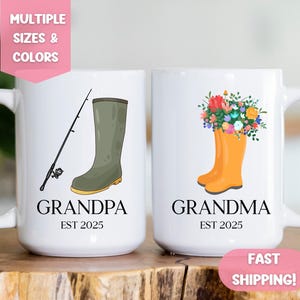 Grandparents Gift, New Grandma, Grandpa Gift, Personalized Mug, Pregnancy Reveal, Promoted to Grandma, Pregnancy Announcement, Papa Mug Gift