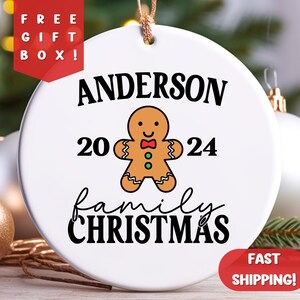 2024 Family Ornament, Custom Name Ornament, Personalized Ornament, Family Keepsake, Personalized Ornaments Christmas, Custom Family Gifts