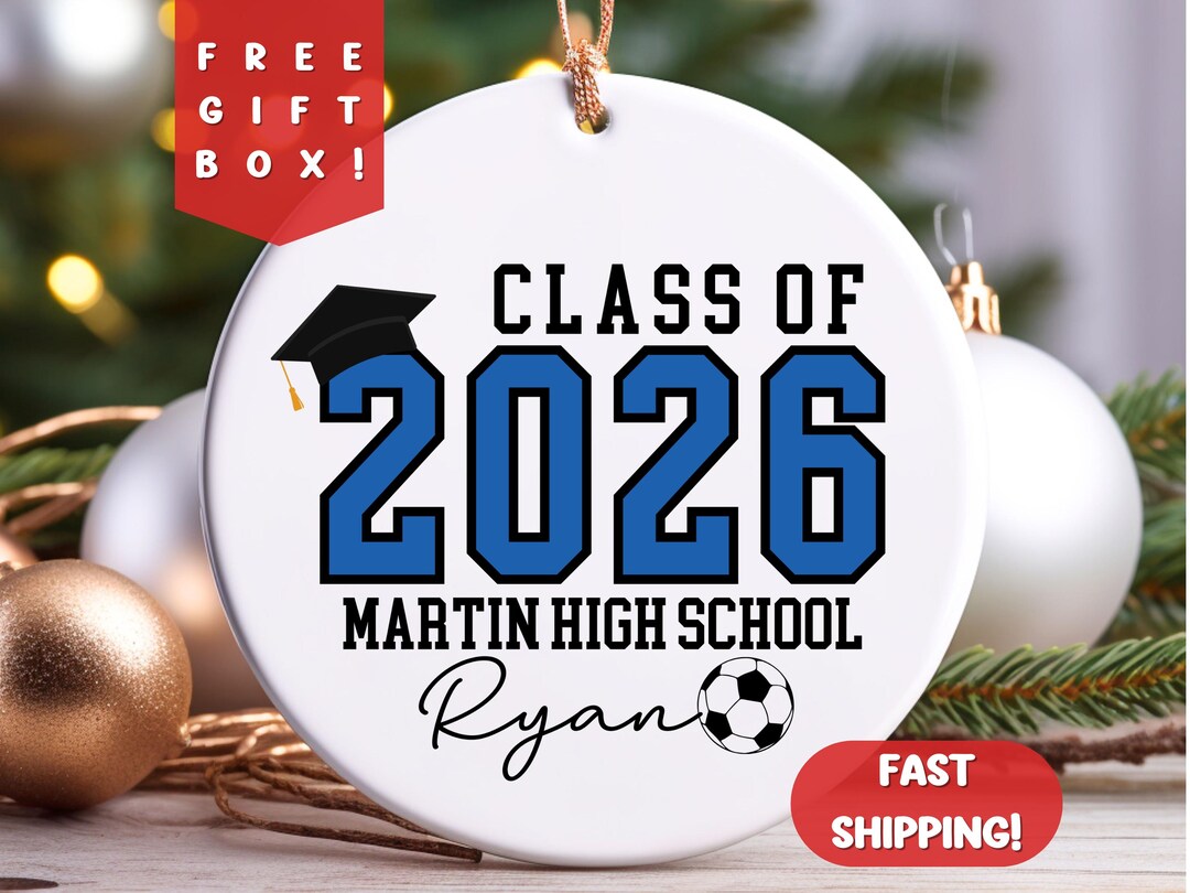 Custom Senior 2026 Ornament, Class of 2026 Ornament, High School Senior ...