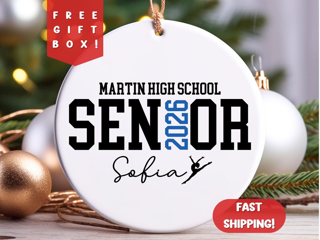 Custom Senior 2026 Ornament, Class of 2026 Ornament, High School Senior ...