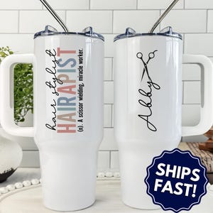Custom Hairstylist Gift, Hair Stylist Tumbler Cup, Hair Stylist Graduation Gift, Hair Dresser Travel Cup, Thank You Hairdresser Tumbler
