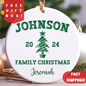 2024 Family Ornament, Custom Name Ornament, Personalized Ornament, Family Keepsake, Personalized Ornaments Christmas, Custom Family Gifts