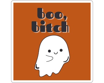 Naklejka „Boo Bitch!” z napisem „Kiss-Cut”