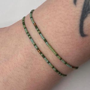 Miyuki Seed Bead Bracelet Set • Dainty Stackable Jewelry