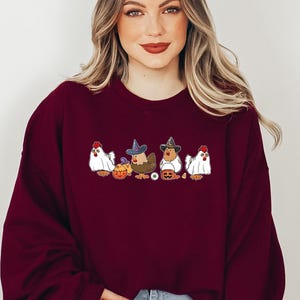 Halloween Chicken Sweatshirt: Funny Farm Animal Shirt, Cozy Fall Gift