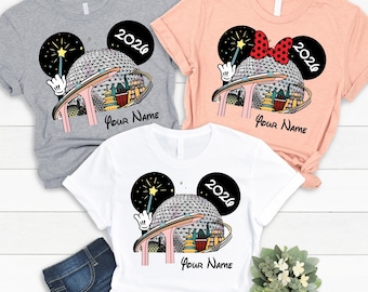 Disney World Epcot Family Vacation 2026 Matching Shirts, Custom Epcot Trip Shirts, Personalized Disney World Epcot 2026 Shirts