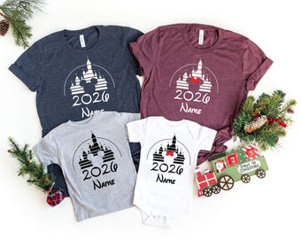 Disney Family Vacation 2026 Matching Shirts, Personalized Custom Disney Trip Shirts, Disney Squad Shirts, Disney Castle Shirts