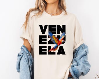 Venezuela Shirt, Venezuela Pride Shirt, Venezuelan Flag Parrot Shirt, Venezuela Freedom Shirt, Latin Heritage Shirt, South America Shirt