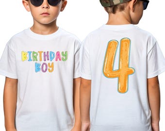 Birthday Boy Shirt, Custom Age Shirt, Kids Birthday Shirt, Matching Family Birthday Shirt, Boys Party Shirt, Birthday Outfit