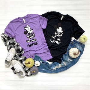 Disney Halloween Custom Family Matching Shirt, Halloween Skeleton Shirt, Disneyland Shirt, Mickey and Minnie Shirt, Spooky Season Shirt image 3