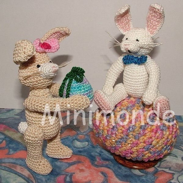 Lapin de Pâques lapin et oeufs amigurumi crochet pattern, digital pattern