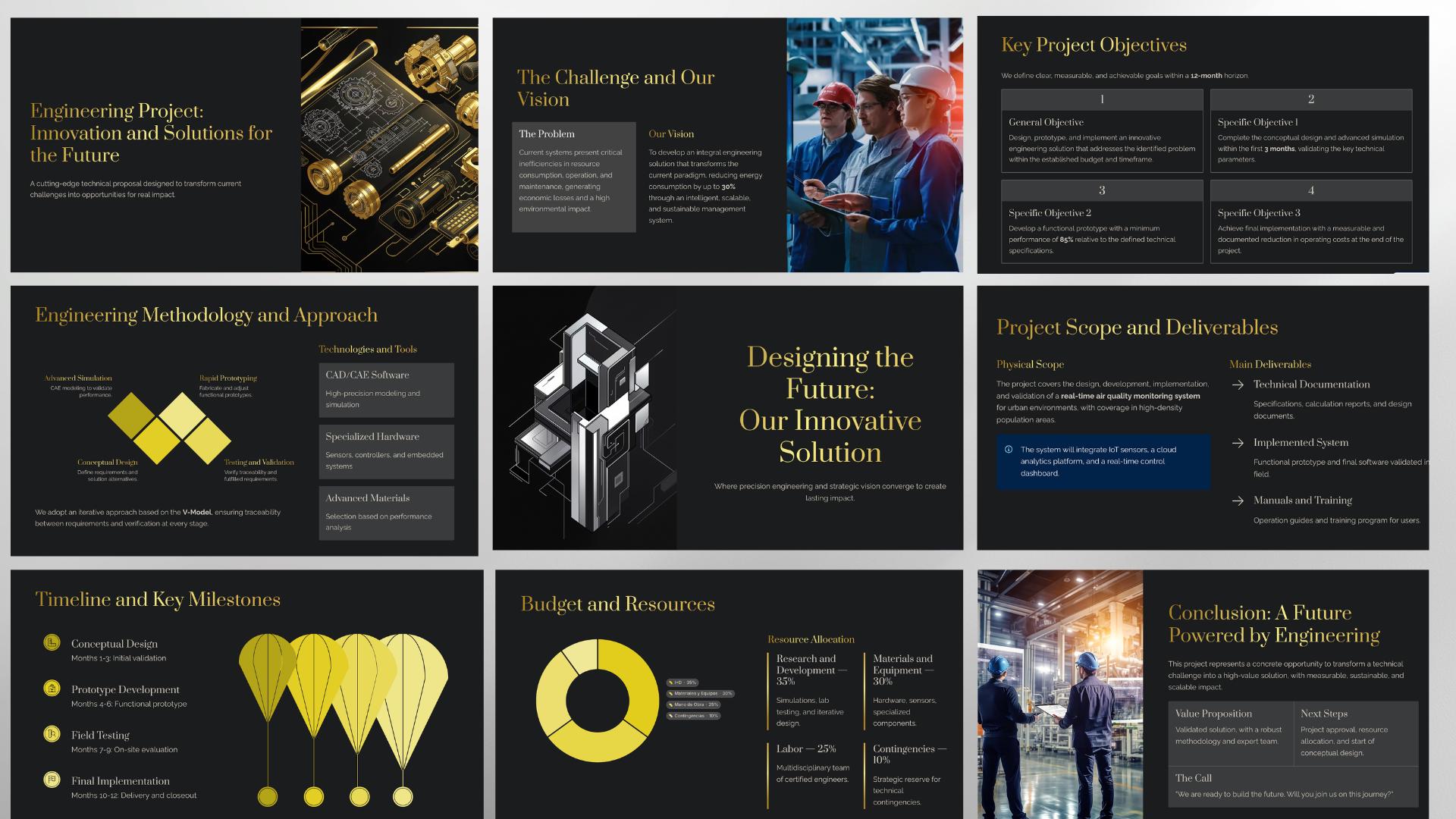 Engineering Presentation Template, Project Proposal, Technical Report ...