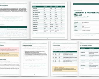 Technical manual Template, Technical Report Word, Editable Word, Instant Download, Professional Template, Easy to Use