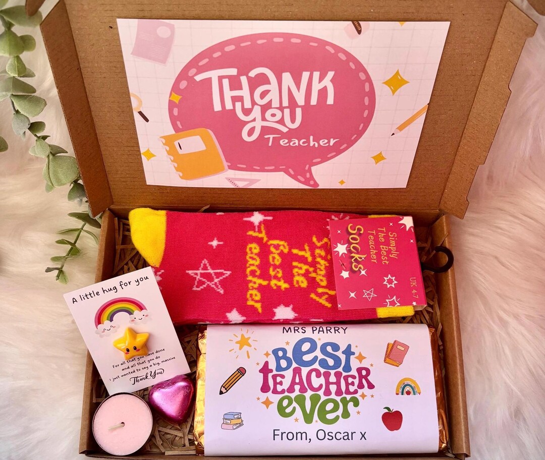 Thank You Teacher Gift Box | Hug in A Box for Teacher Appreciation Gift ...