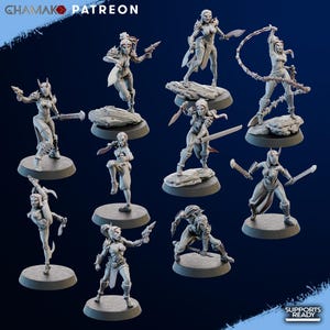 Escuadrón de Brujas Elfas Espaciales - Miniaturas Ghamak