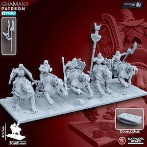 Sabretooth Riders - Tomb Kings Proxy  - Miniatures by Ghamak