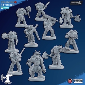 Traitor Militum Melee - Ghamak Miniatures Grimdark Void Marines