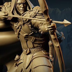 Varik Dun&#39;Ate Dark Elf - Uncharted Kingdoms 3D Gedruckt Resin RPG/Tabletop/Brettspiele Miniature Primal Sammlerstücke