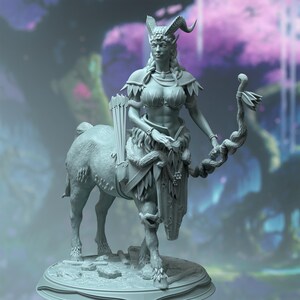 【THE CENTAUR】 CENTAUR MINI BACKPACK_SILVER Delicate Forest Centaur Hunter Miniature for Dungeons and