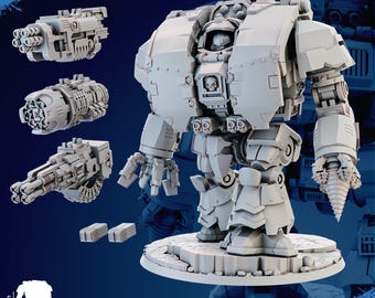 Ancient Dreadnought Melee - Grimdark Void Marines Ghamak Miniatures