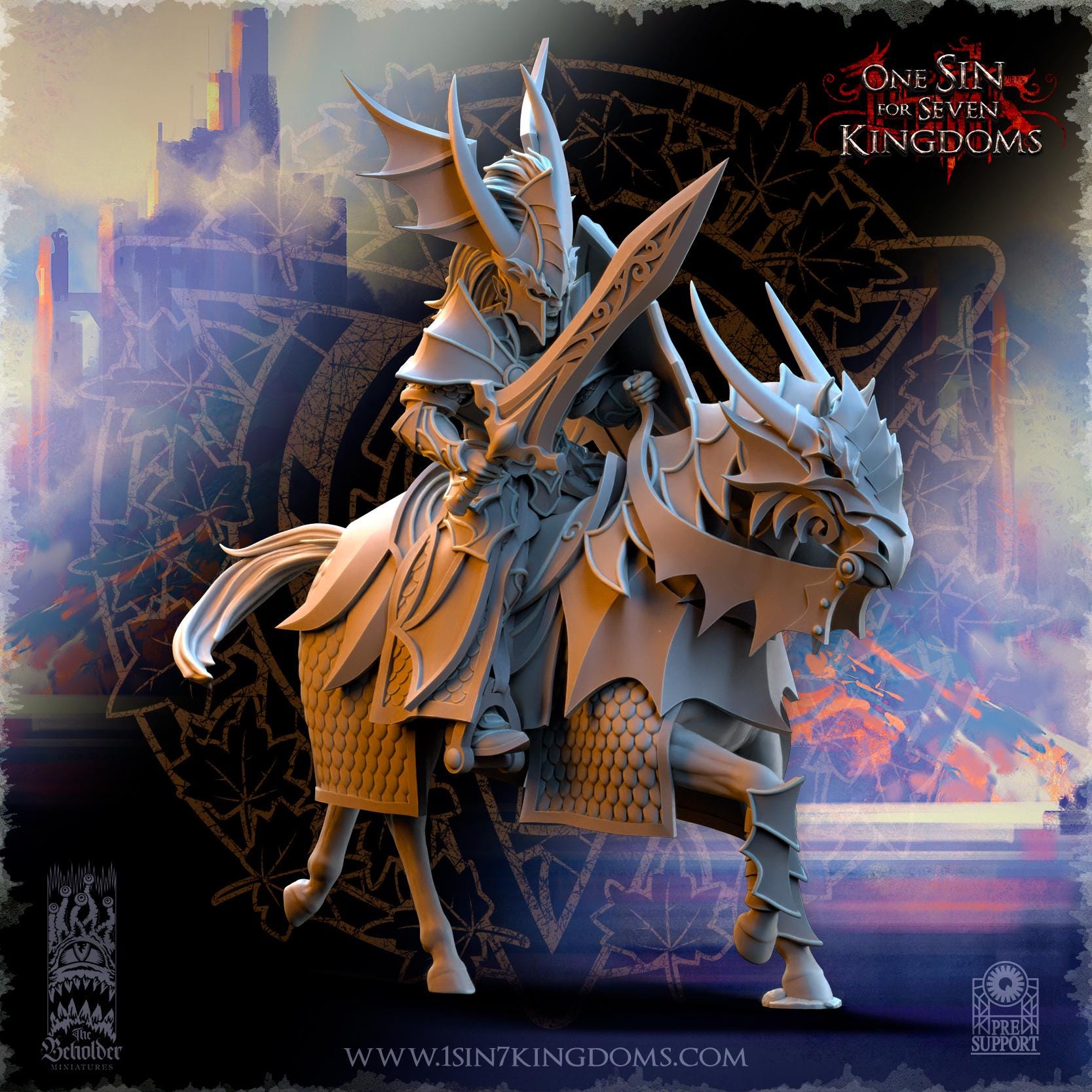 Dragonborn Knights - Silvermoor Elves - One Sin for Seven Kingdoms - Beholder Miniatures