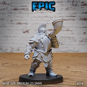 Dwarf Warrior Battle Horn - Epic Miniatures - Dungeons and Dragons