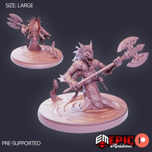 Marsh Naga Warrior - Epic Miniatures - Dungeons and Dragons