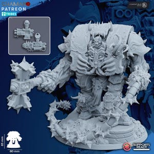 Possessed Sarcophagus - Chaos Dreadnaught Proxy - Grimdark Void Marine - Ghamak Miniatures