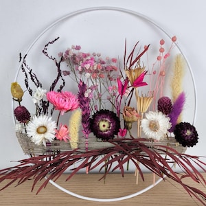 Mola de anel metálico | Anel de metal coroa de flores secas de 3 tamanhos | Decoração de janelas Decoração de portas flores secas | Ideia de presente personalizado