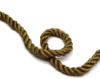 Antique Gold Twisted Trim Cord - 2 Yard, 1/2 Inch