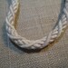 T-190 DISCOUNT UPHOLSTERY Cord Houles France Quality Remnant - Ivory - Oatmeal
