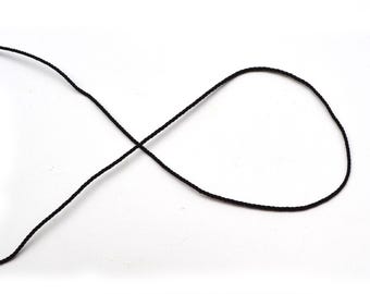 Black Cotton Woven Tape Trim, Double Braided, Luxe Sewing, Upholstery