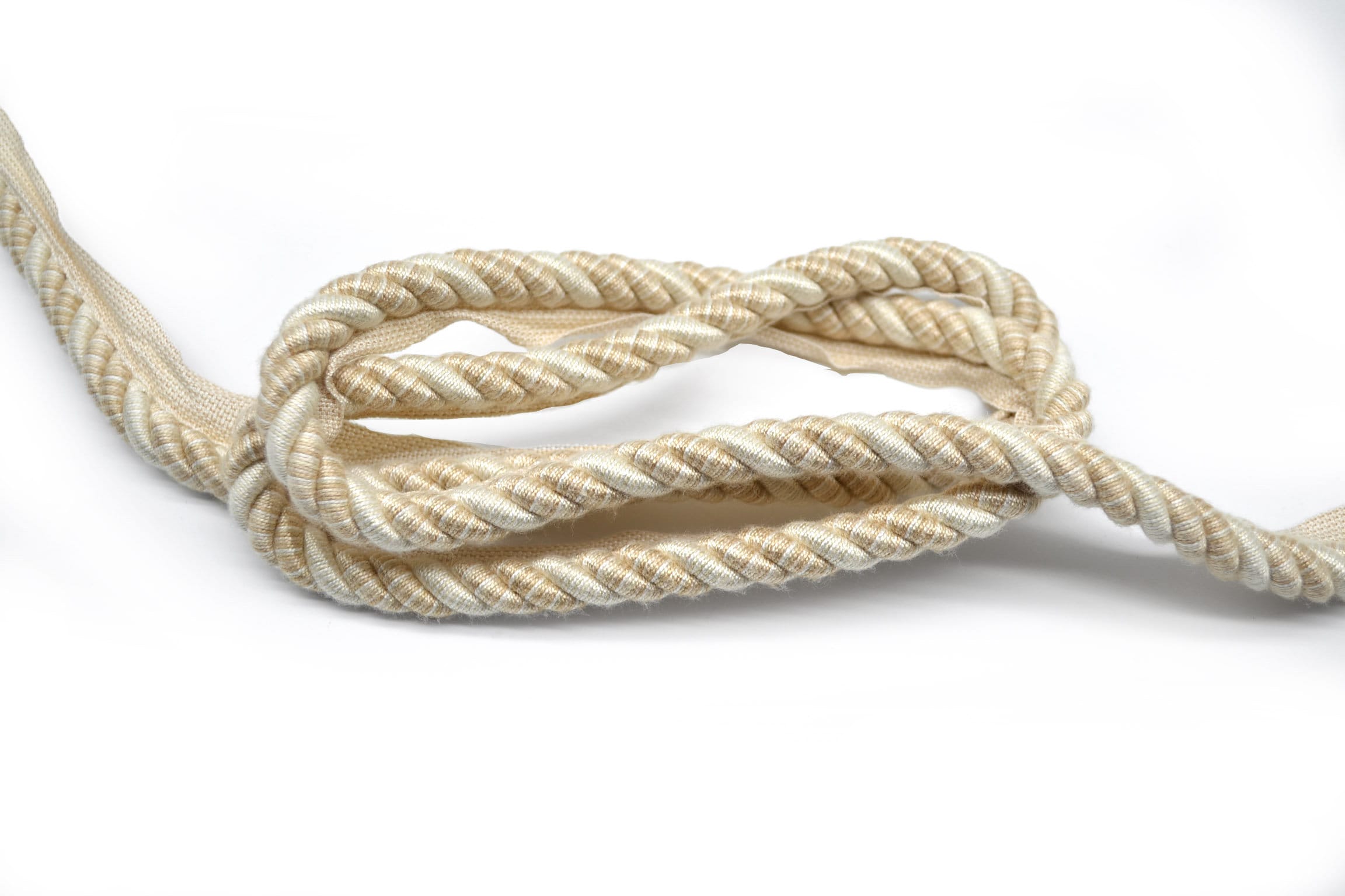 Fringe trim lip cord rope 7 yd satin twisted beige ivory Etsy