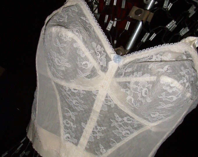 Vintage Long Line Bra Corset Foundation Garment 34/35B Etsy