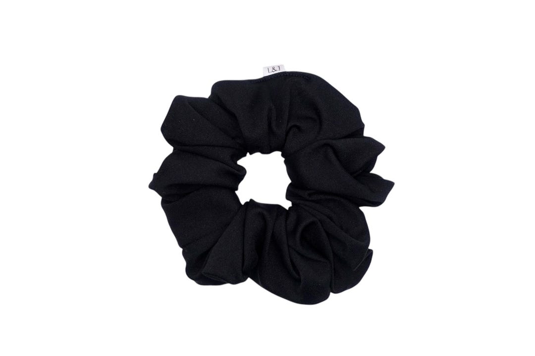Black Solid Scrunchie