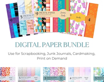 500 Digital Paper Ephemera Bundle: Scrapbooking & Card Making (Digital Download)