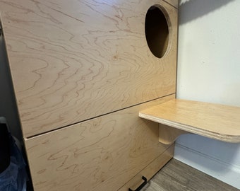 Caja de arena para gatos: lista de cortes y modelo 3D